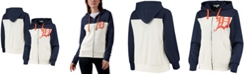 Touch Women's Oatmeal-Navy Detroit Tigers Conference Full-Zip Hoodie